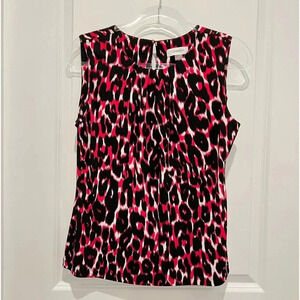 Calvin Klein Black Fuchsia Sleeveless Blouse
